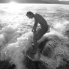 IMAGE: Sunset Surf In Black And White