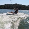 IMAGE: Lori Giving Wakesurfing A Try