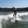 IMAGE: Lori Giving Wakesurfing A Try